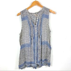 Lucky BrandPrint Sleeveless Blouse